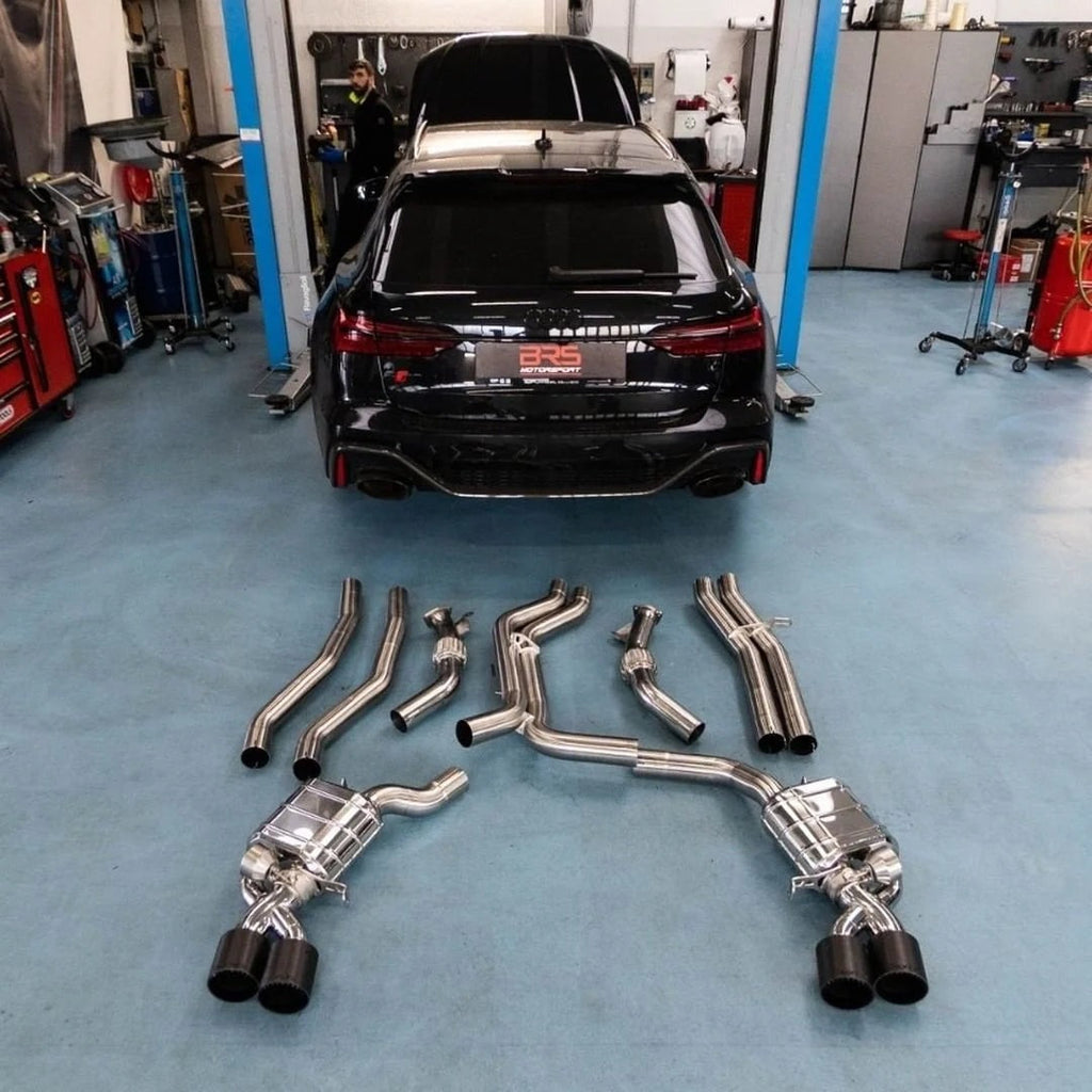Capristo ECE Valved Exhaust w/ Carbon Tips (OE Actuators) - Audi / C8 / RS6 / RS7