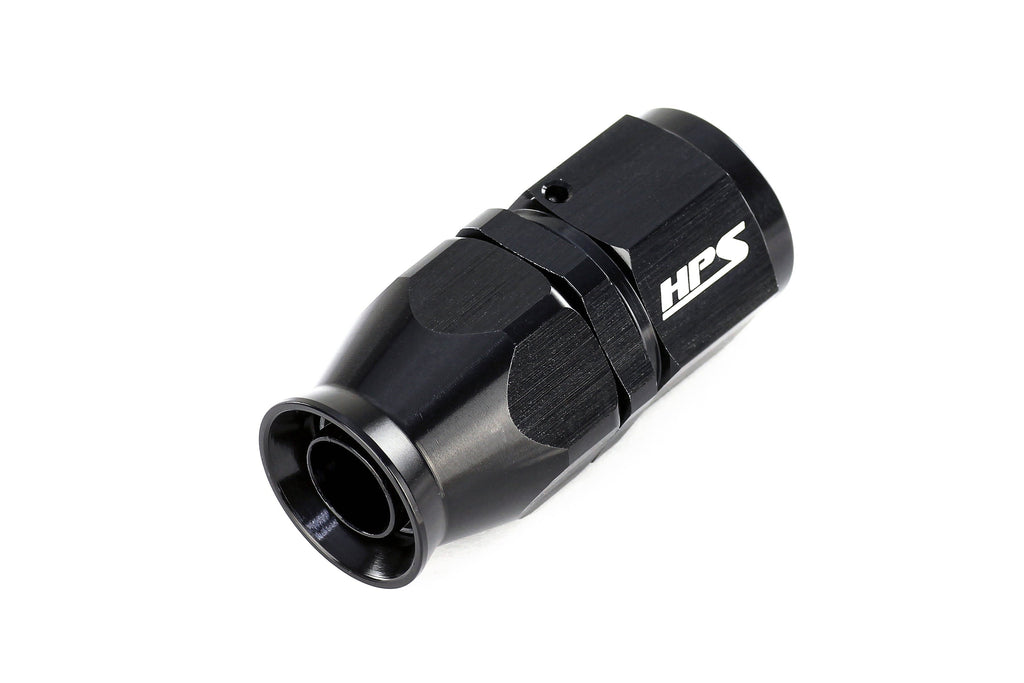 HPS Performance Compression Teflon Hose End to AN Female for Stainless Steel Reinforced PTFE Hose, Aluminum, Black