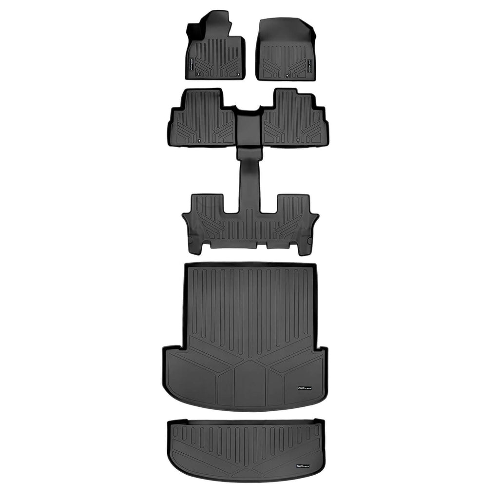 SMARTLINER Floor Liners for 2020-2025 Kia Telluride (2nd Row Bucket) with in between Coverage