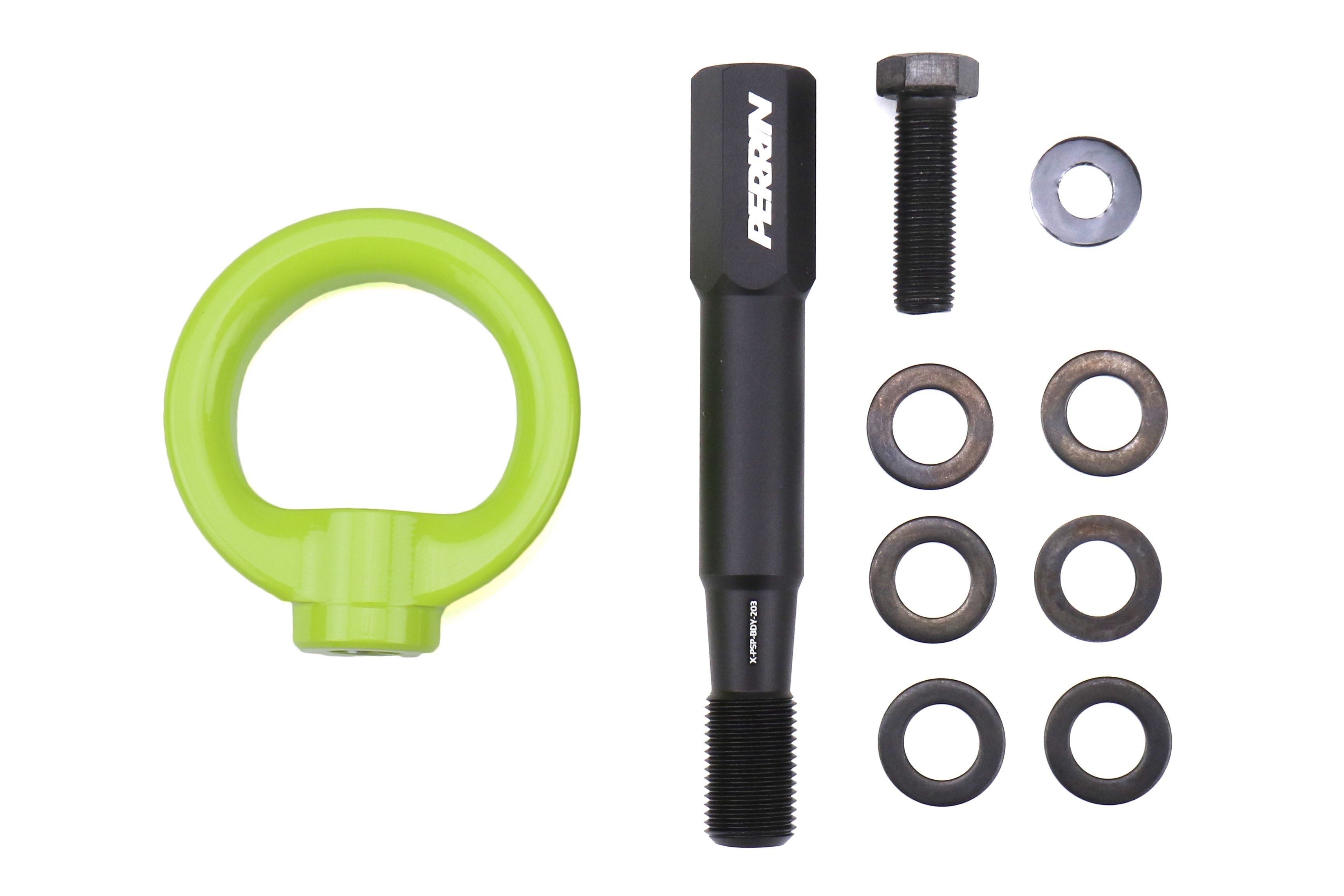 PERRIN Front Tow Hook (Neon Yellow) - 2015-2017 Subaru WRX / STI