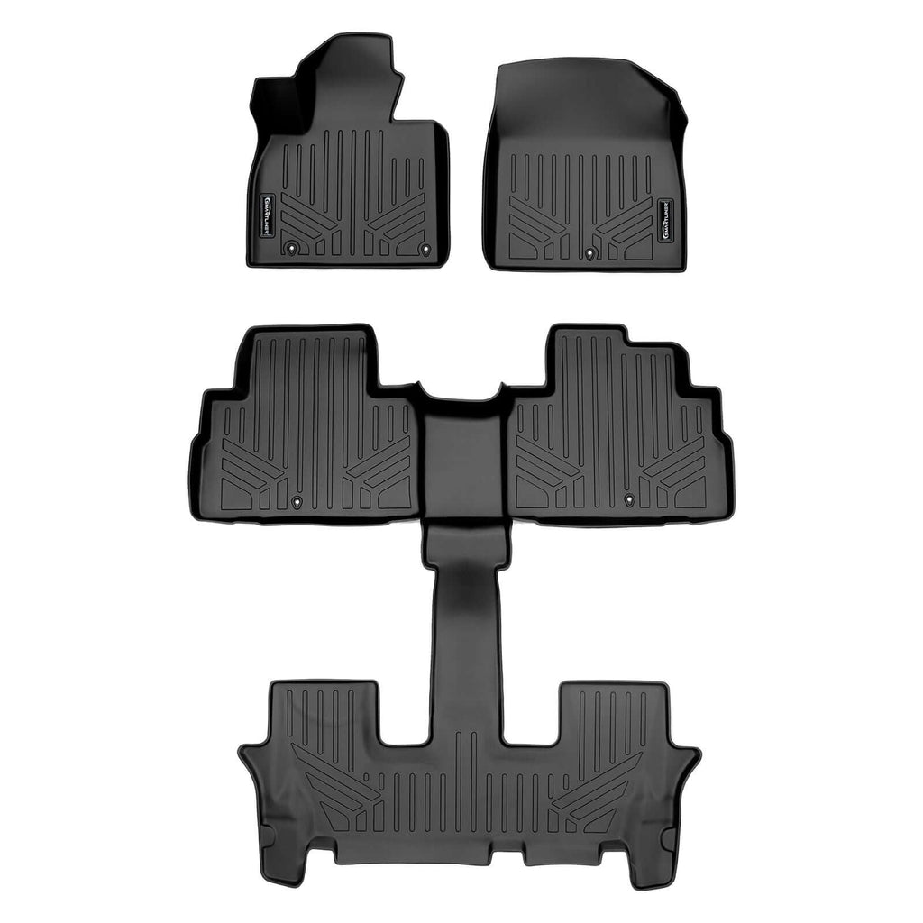 SMARTLINER Floor Liners for 2020-2025 Kia Telluride (2nd Row Bucket) with in between Coverage