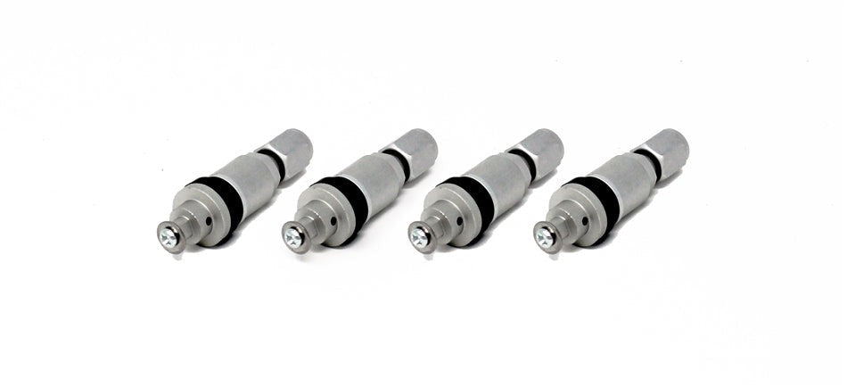 Torque Solution Billet TPMS Valve Stem Set Silver - 2008-2021 Subaru WRX / STI / 2008-2019 Forester / 2008-2020 Legacy / 2008-2014 Tribeca 2013-2015 Crosstrek XV