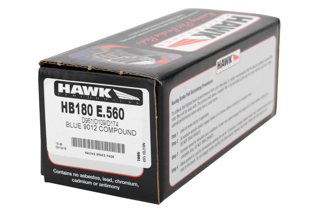 Hawk Blue 9012 Rear Brake Pads - Subaru Models (inc. 2004-2017 Subaru STI)