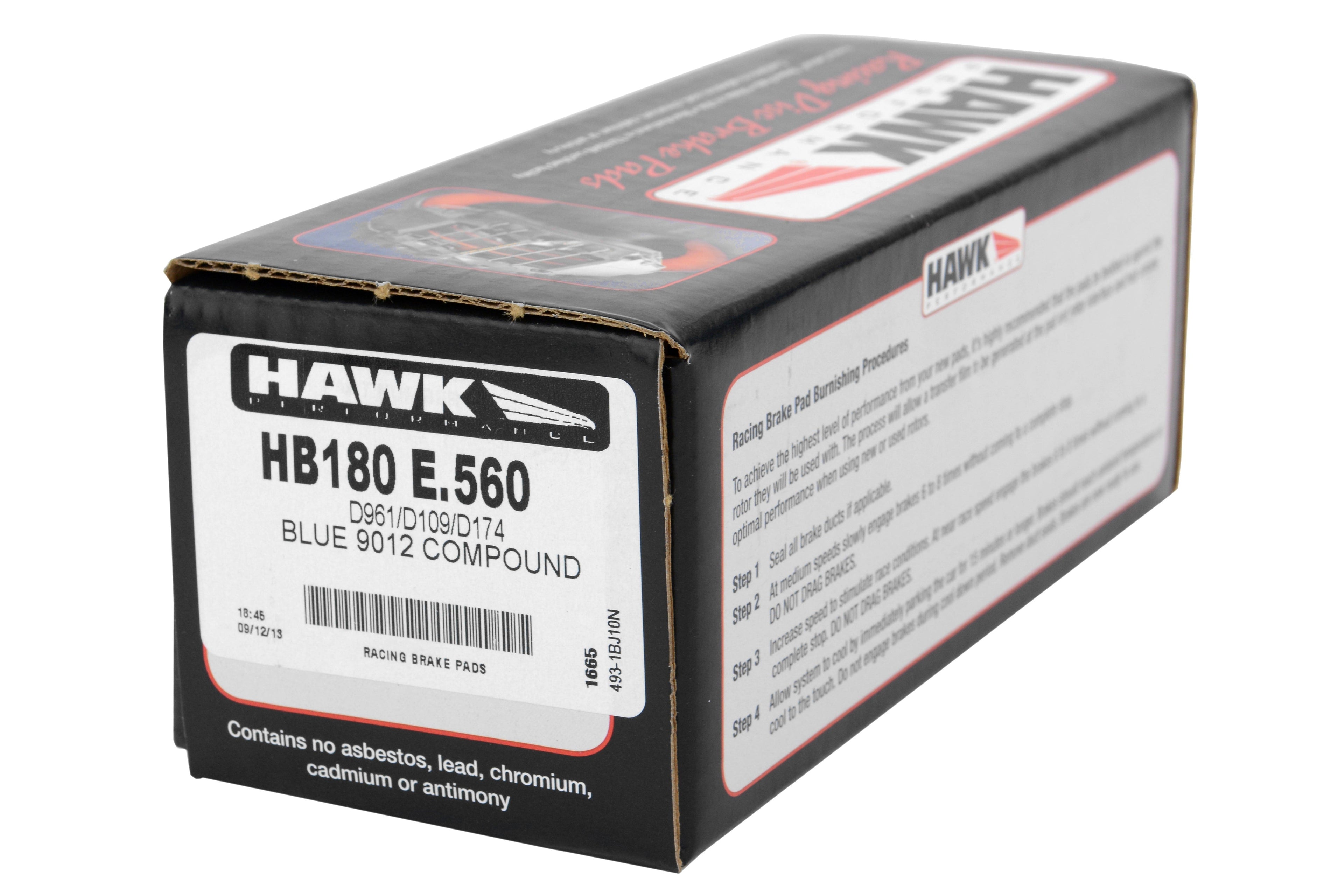Hawk Blue 9012 Rear Brake Pads - Subaru Models (inc. 2004-2017 Subaru STI)
