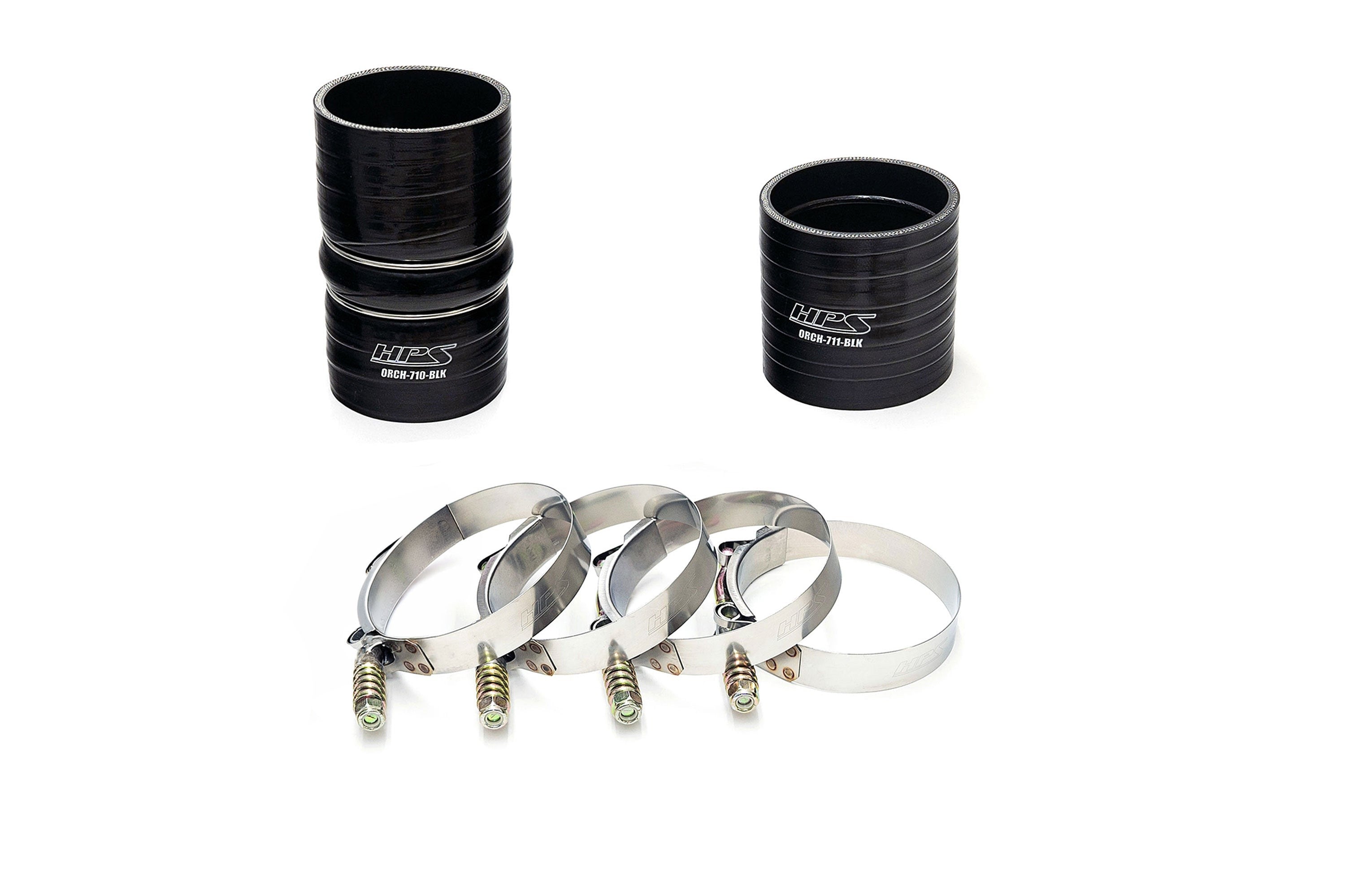 HPS Cold Side Charge Pipe with CAC Hose Intercooler Boots, 03-07 Ford F550 Superduty Powerstroke 6.0L Diesel Turbo