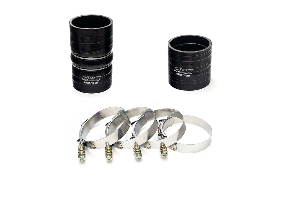 HPS Cold Side Charge Pipe with CAC Hose Intercooler Boots, 03-07 Ford F450 Superduty Powerstroke 6.0L Diesel Turbo