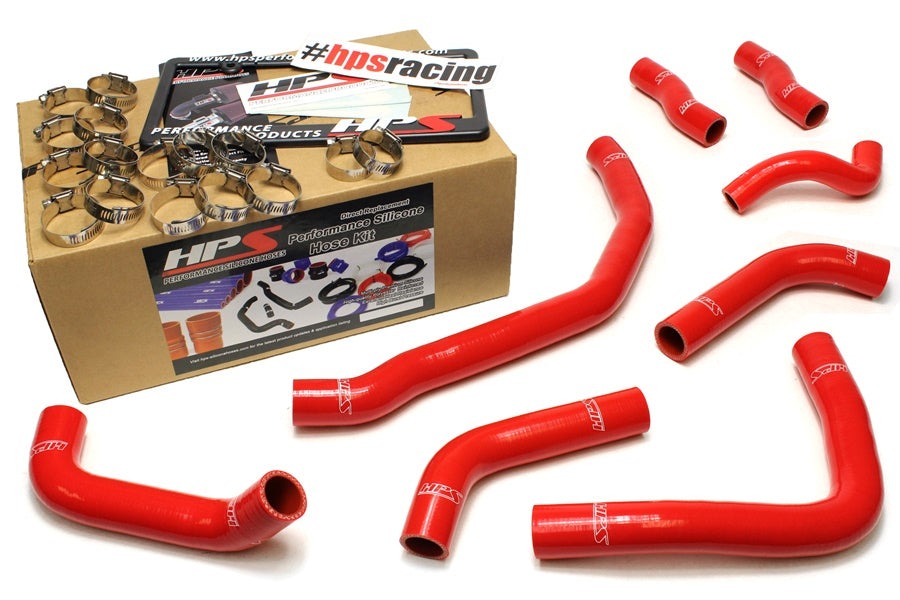 HPS Red Reinforced Silicone Coolant Hose Complete kit (8pc) front radiator + rear engine Toyota 90-99 MR2 3SGTE Turbo