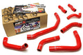 HPS Red Reinforced Silicone Coolant Hose Complete kit (8pc) front radiator + rear engine Toyota 90-99 MR2 3SGTE Turbo