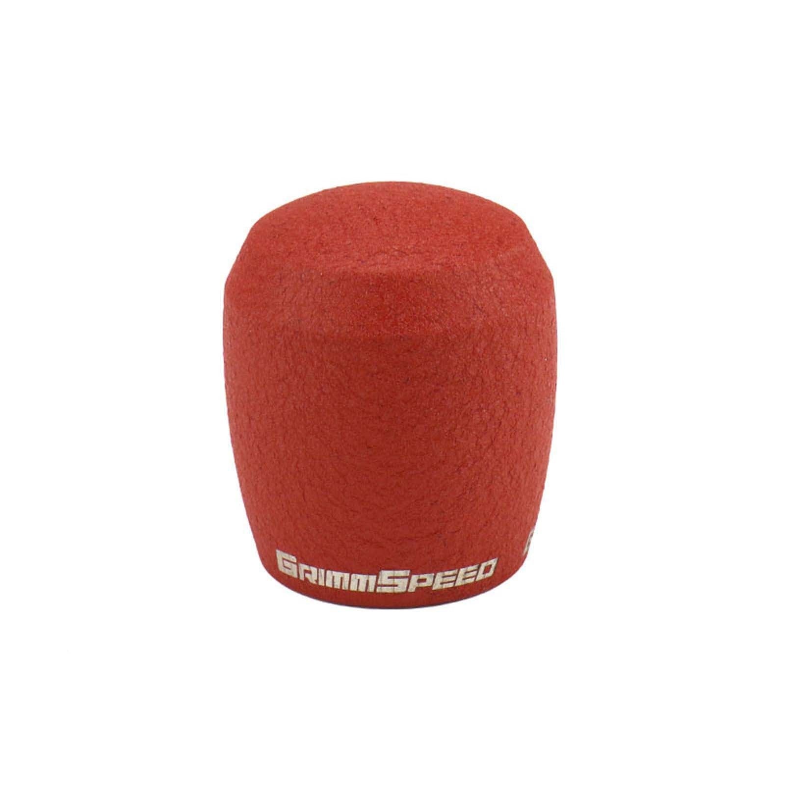 GrimmSpeed Stubby Shift Knob Stainless Steel Red - Subaru 6MT Models (inc. 2004+ STI / 2013+ BRZ)