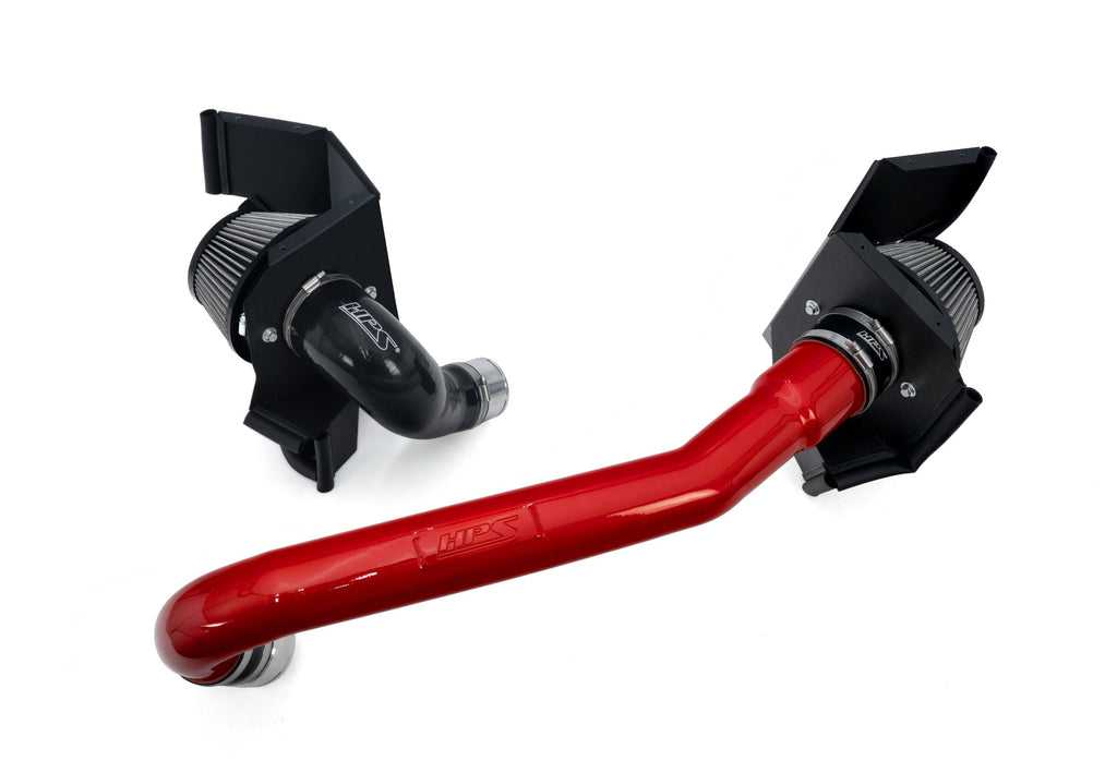 HPS Performance Air Intake Kit with Heat Shield, 2021-2025 BMW M4 G82 G83 3.0L Turbo, Red, 827-772R