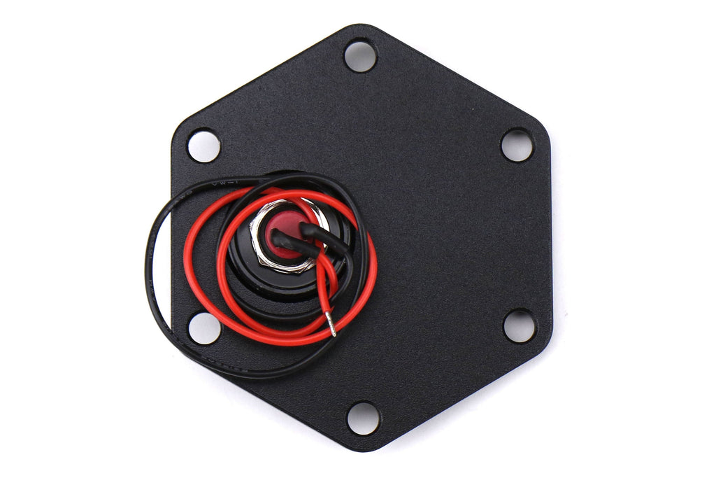 NRG Hexagonal Style Black Ring With Horn Button - Universal