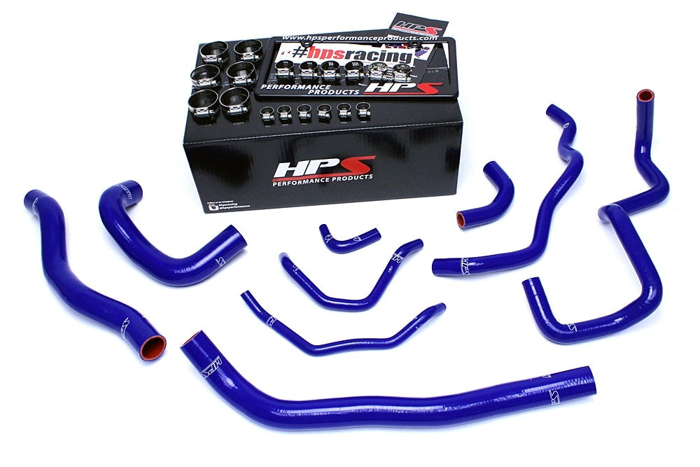 HPS Blue Reinforced Silicone Radiator + Heater Hose Kit Coolant Mazda 06-07 Mazdaspeed 6 2.3L Turbo