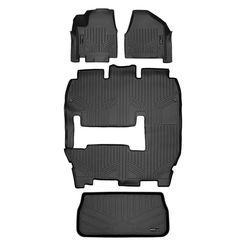 SMARTLINER Floor Liners for 2017-2020 Chrysler Pacifica (2nd Row Bench)s (7 Passenger Model)