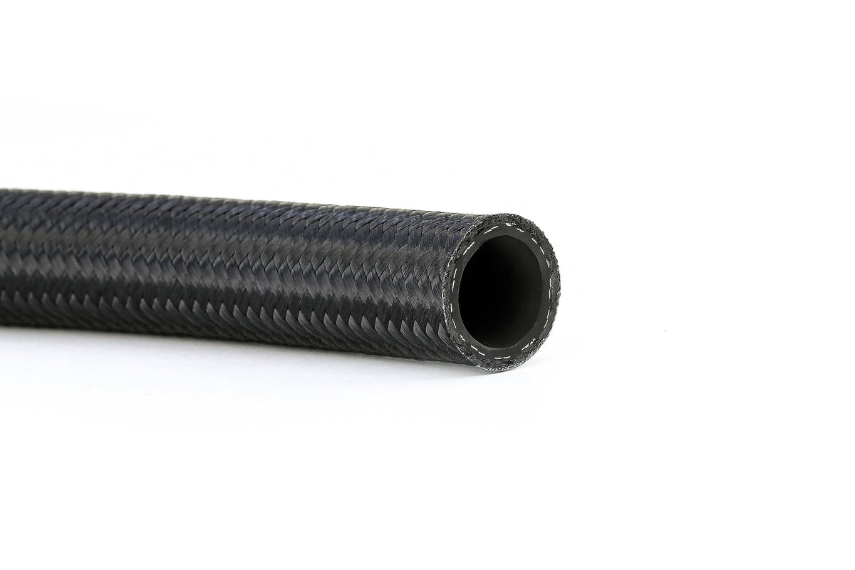 HPS Performance Nylon Stainless Steel Braided Hose, Black