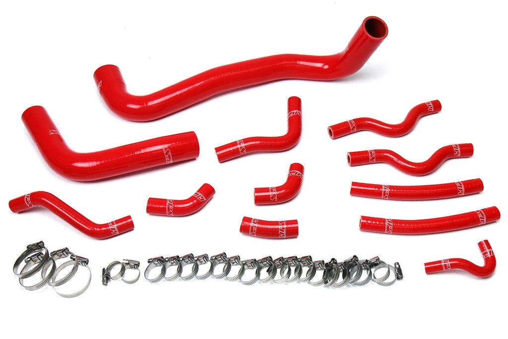 HPS Red Reinforced Silicone Radiator + Heater Hose Kit Coolant Toyota 98-07 Land Cruiser 4.7L V8