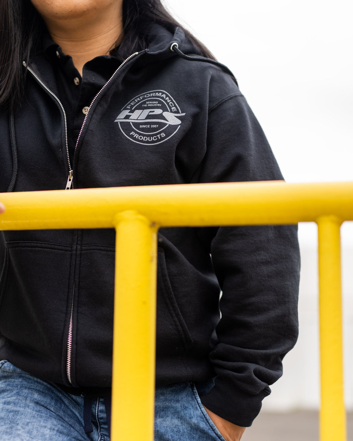 HPS Performance 2022 Round Logo Zip-Up Hoodie, Black