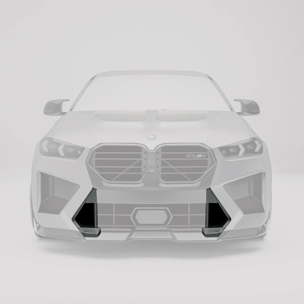 Revozport Carbon Fiber Front Bmper Vents for BMW X5M F95 X6M F96 LCI (2023+)