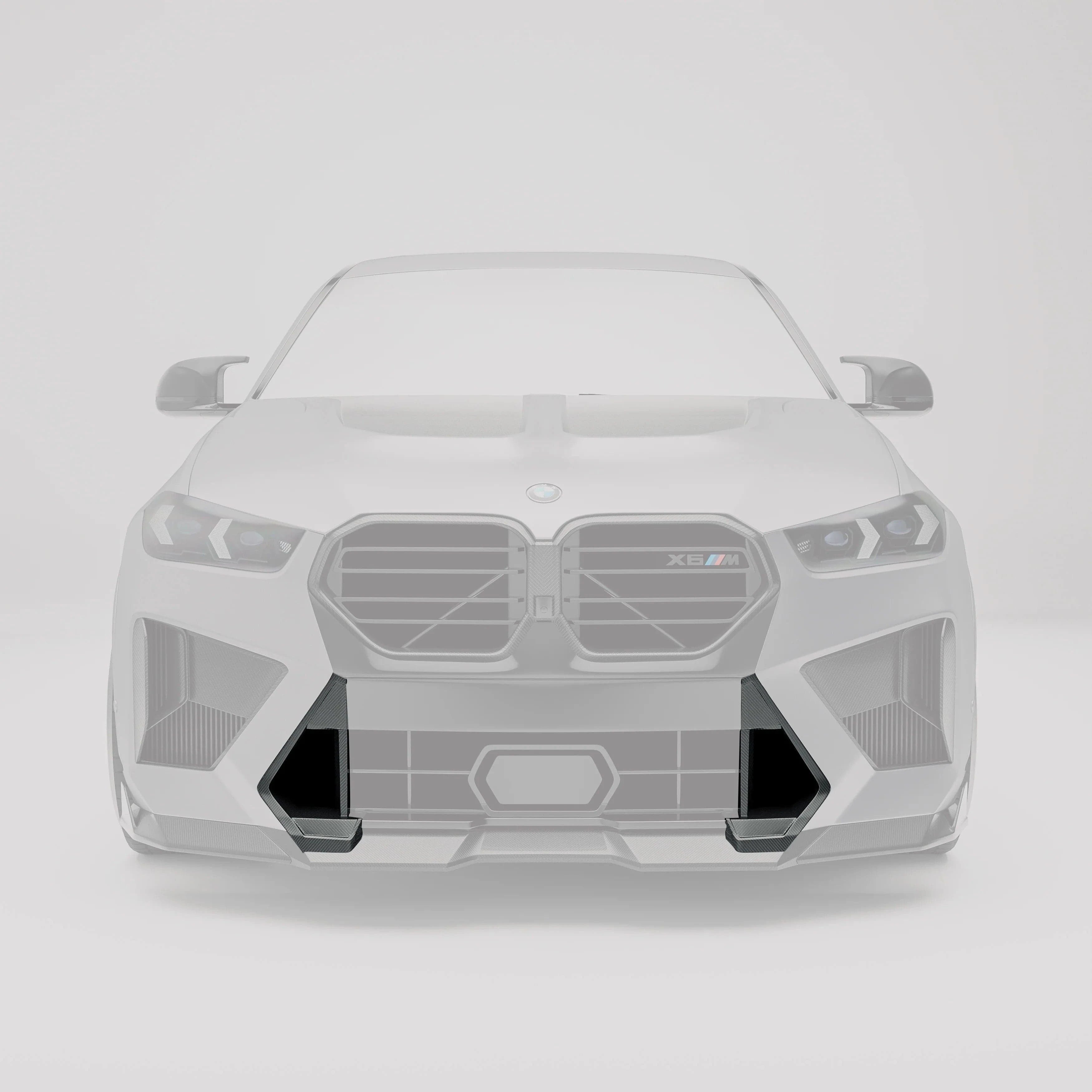 Revozport Carbon Fiber Front Bmper Vents for BMW X5M F95 X6M F96 LCI (2023+)
