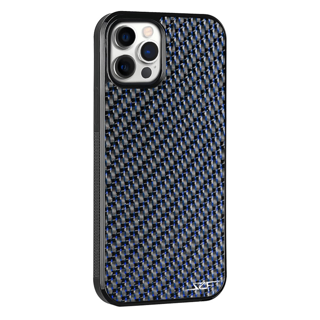 iPhone | Blue Lace Carbon Fiber Case | CLASSIC Series