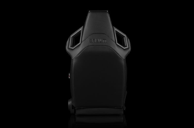 Braum Alpha X Series Sport Seats - Black & Red Stitching - Low Base Version - Universal