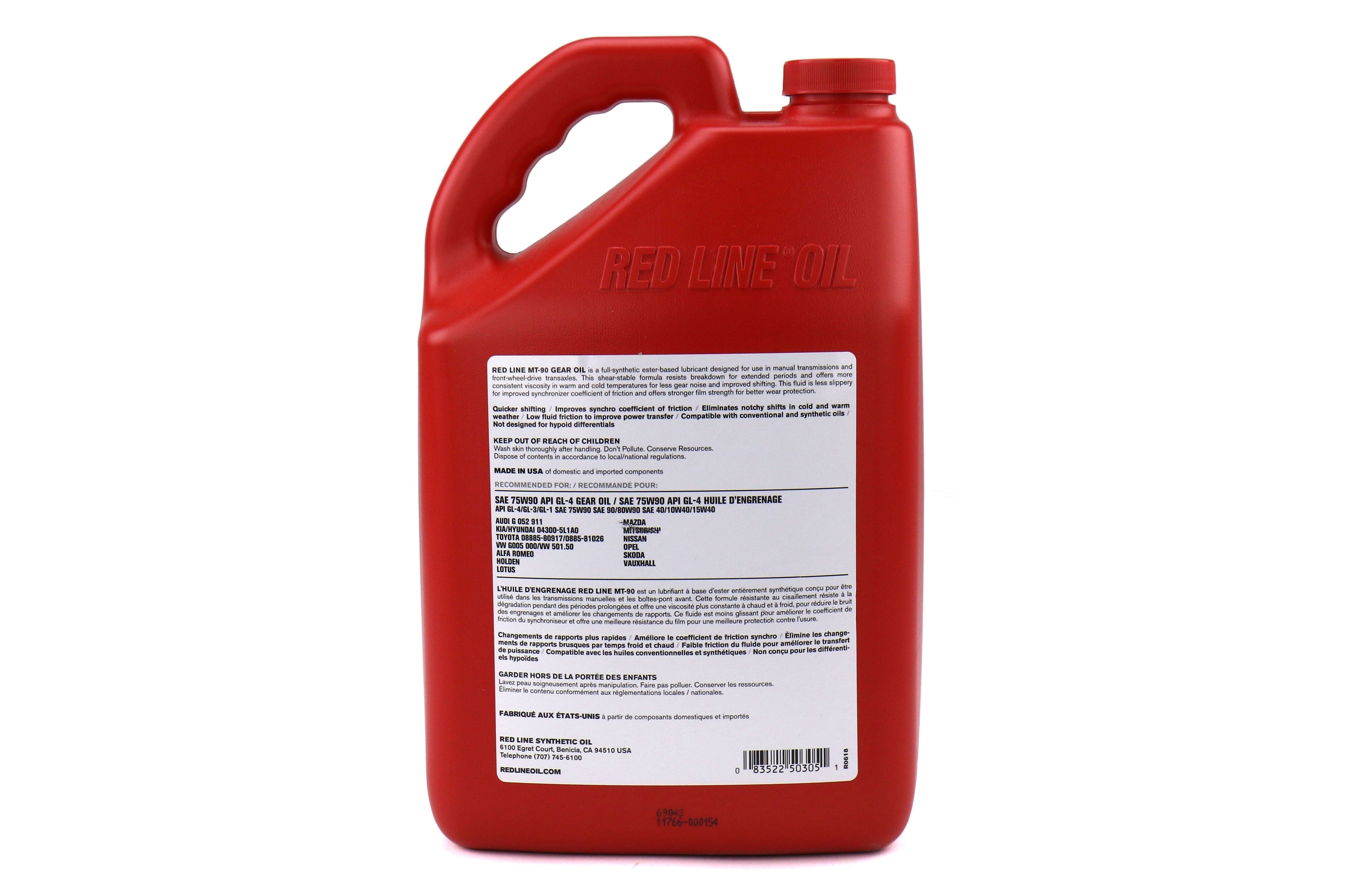 Red Line MT-90 75W90 Gear Oil Gallon - Universal