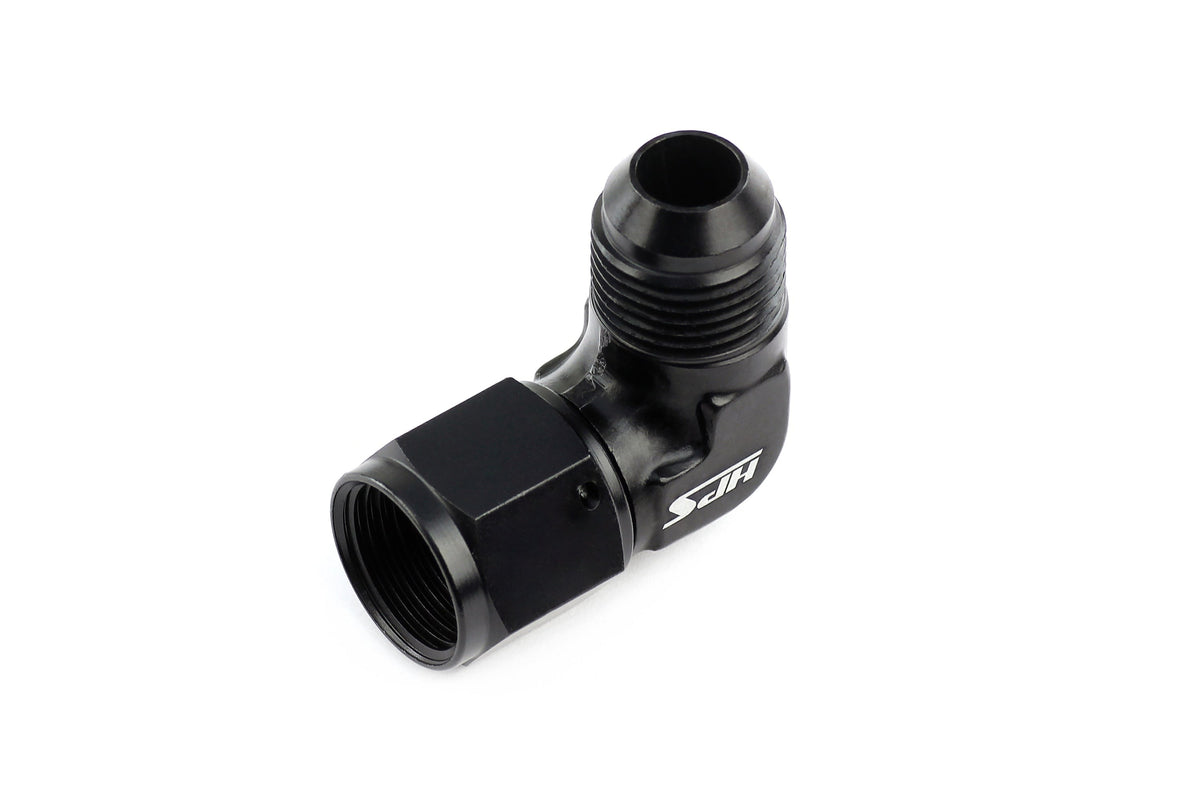 HPS Performance AN Male to Female Swivel Adapter, Aluminum, Black
