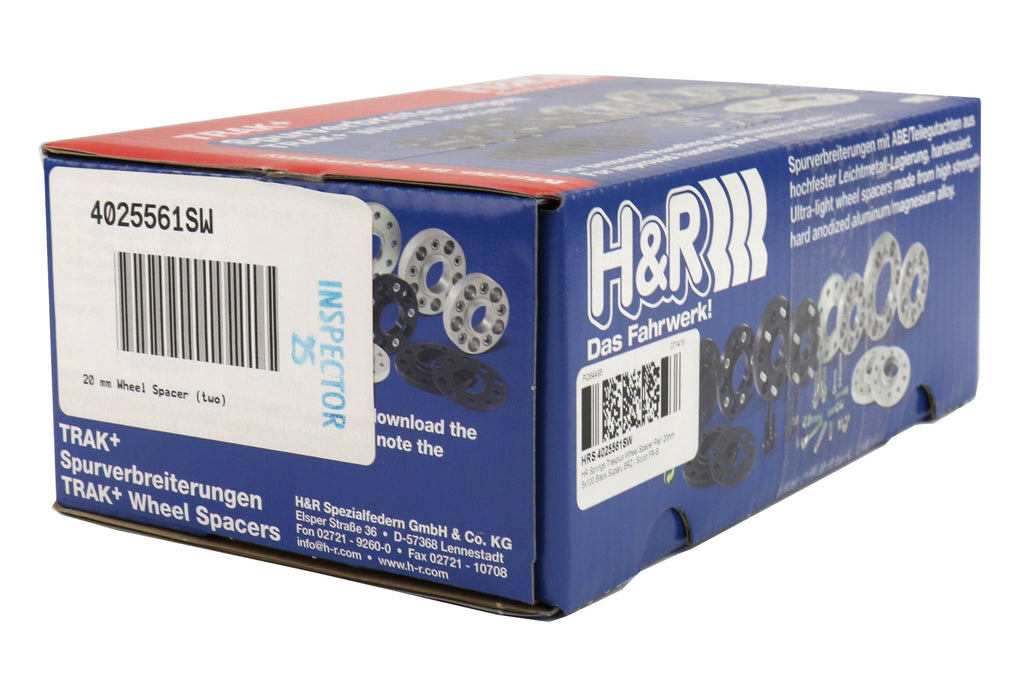 H&R Springs Trakplus Wheel Spacer 5x100 20mm Black Pair - Subaru Models (inc. 2002-2014 WRX)