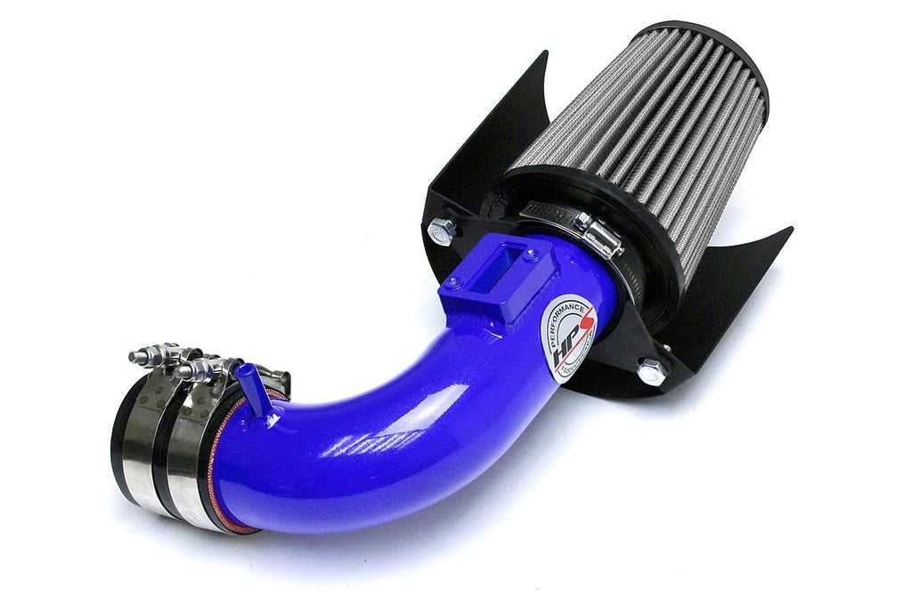 HPS Performance Shortram Air Intake Kit 2015-2018 Honda Fit 1.5L, Includes Heat Shield, Blue