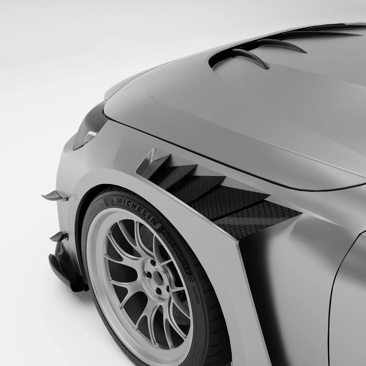 Revozport Carbon Fiber Side Fenders for BMW G87 M2-V2 RACE FENDER