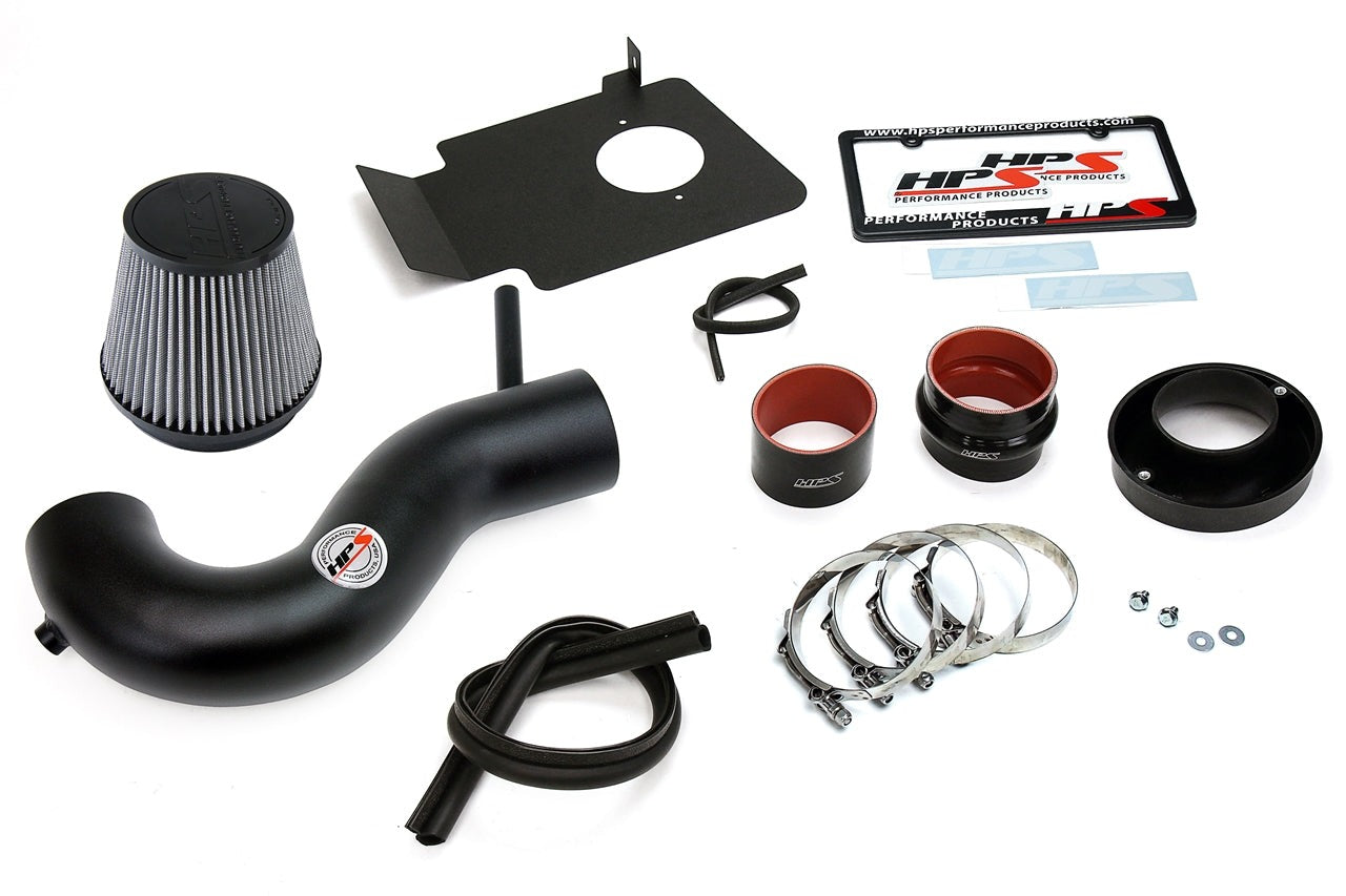 HPS Performance Shortram Air Intake Kit 2009-2010 Dodge Challenger 5.7L V8, Includes Heat Shield, Black
