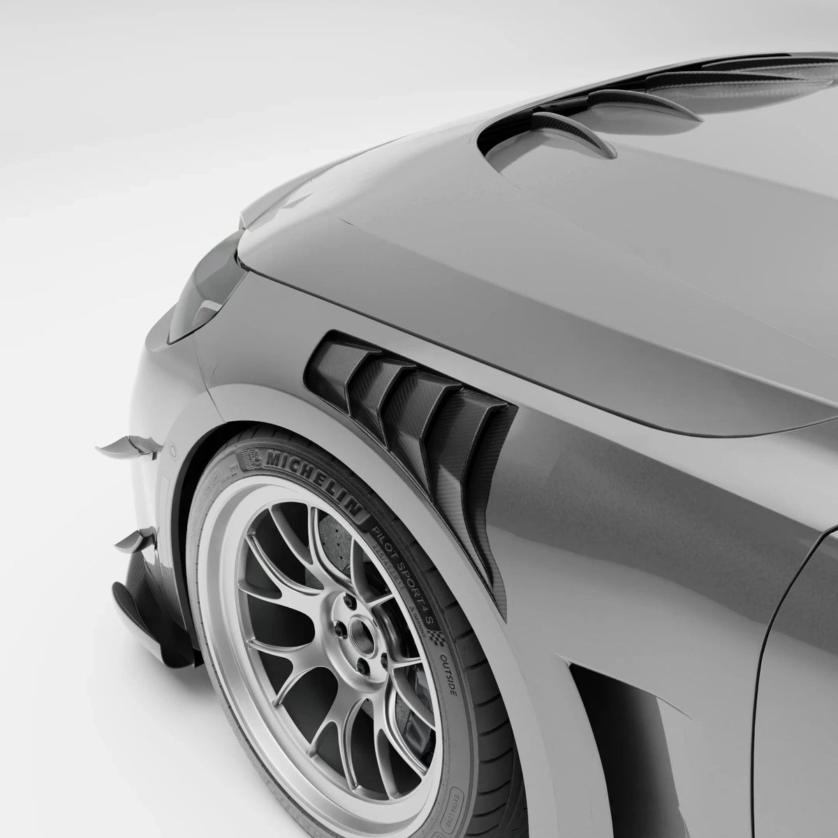 Revozport Carbon Fiber Side Fenders for BMW G87 M2-V1 HYBIRD FENDER