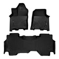 SMARTLINER Custom Fit All Weather Protection Black 2 Row Floor Liners Compatible With 2025-2026 RAM 1500 Fits Quad Cab Models. (Bucket Seats)