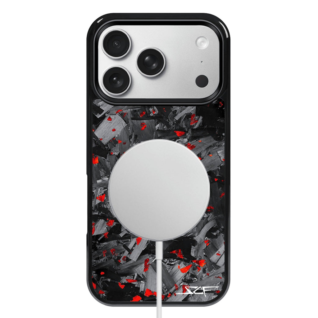 iPhone | Red Flake Forged Chunk Carbon Fiber Case | CLASSIC Series