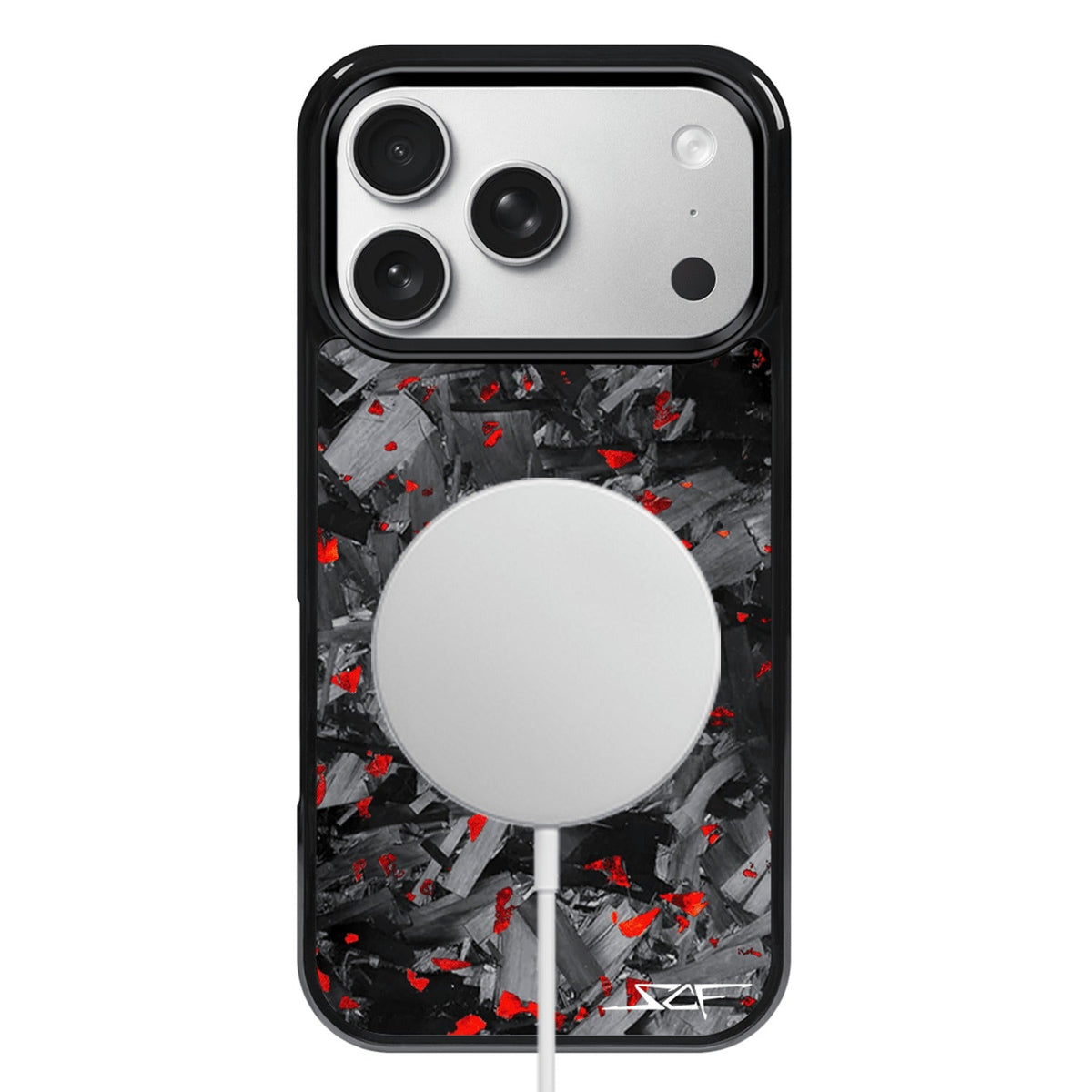 iPhone | Red Flake Forged Chunk Carbon Fiber Case | CLASSIC Series