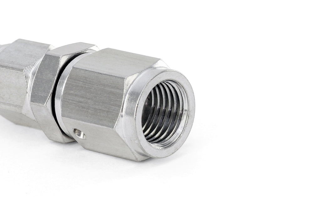 HPS Performance Compression Teflon Hose End to AN Female for PTFE Hose, Stainless Steel