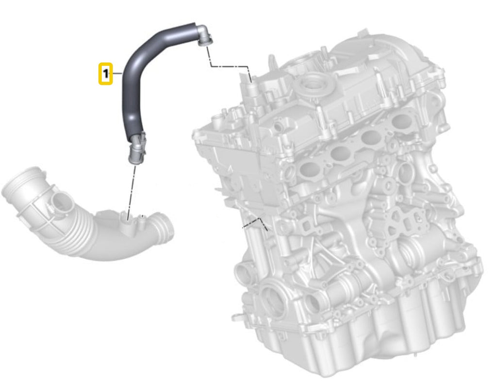 BMW G30 530e Crankcase Vent Hose By Rein 11157623745