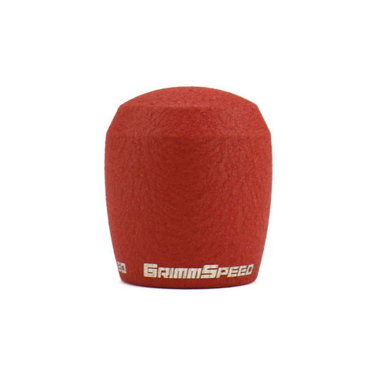 GrimmSpeed Stubby Shift Knob Stainless Steel Red - Subaru 6MT Models (inc. 2004+ STI / 2013+ BRZ)