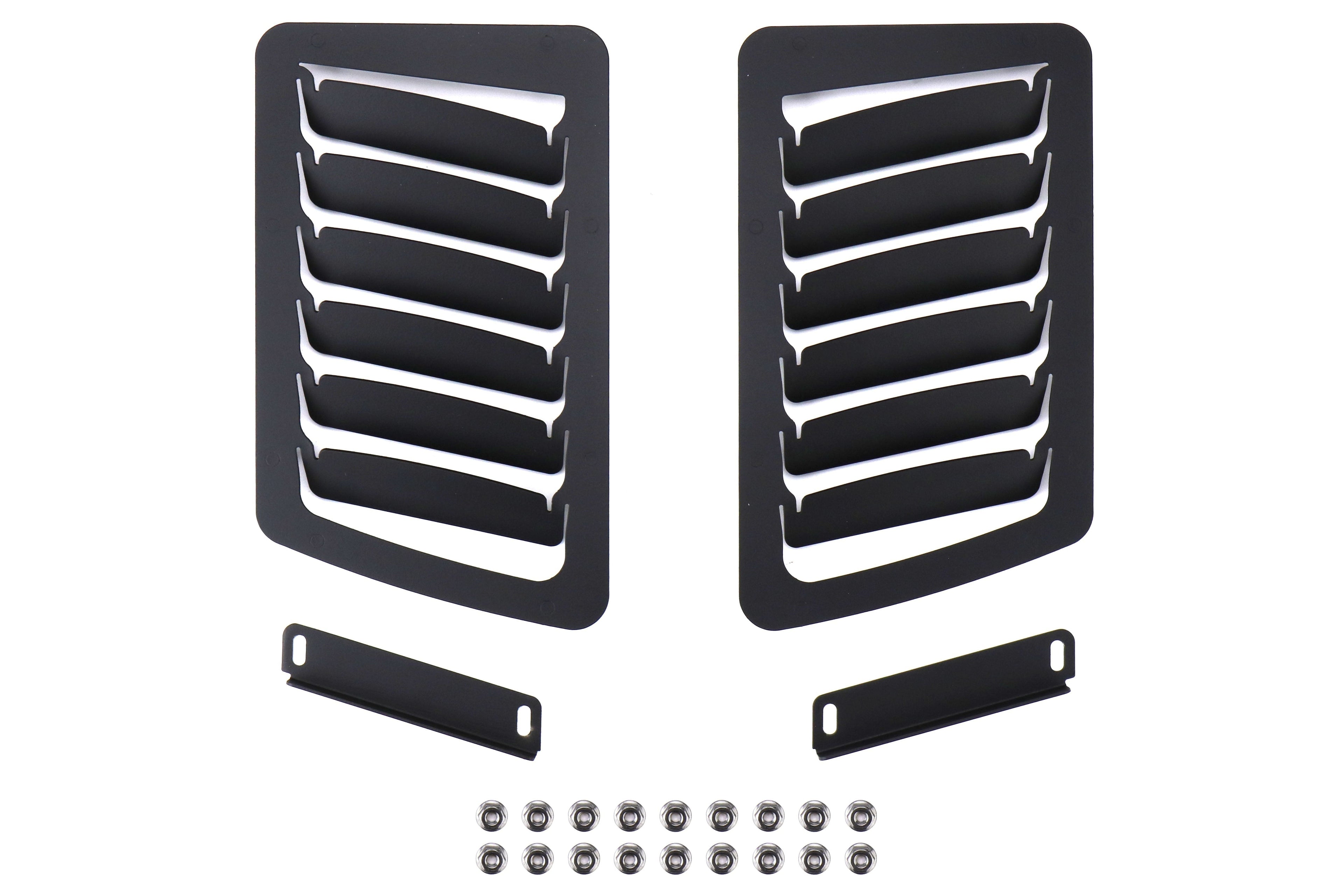 Verus Engineering Hood Louver Kit Small Louvers Only Powder Coated Black - 2013-2021 Scion FRS / Subaru BRZ / Toyota 86