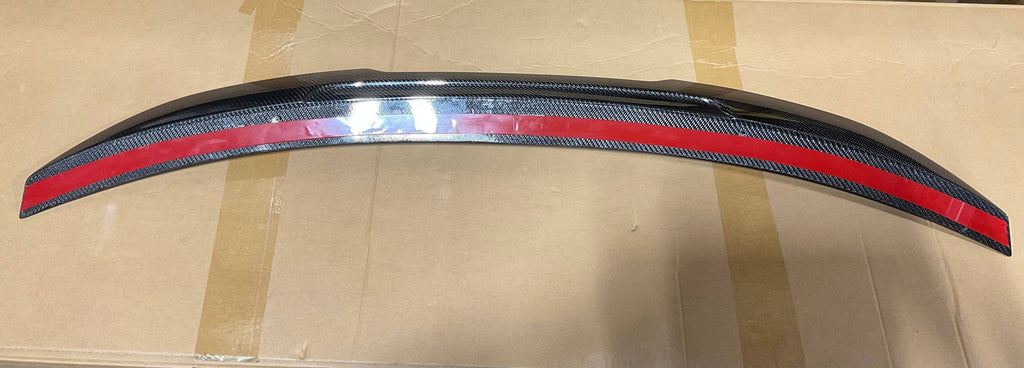 OPEN BOX - BMW E92 PSTL Aggressive Style Rear Trunk Lip (Foggy Carbon Weave Defect)