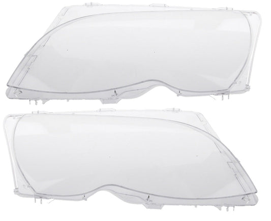 BMW E46 3-Series Headlight Lens Set By RhineWerks 63126924045 & 63126924046 (09/2001-2005)