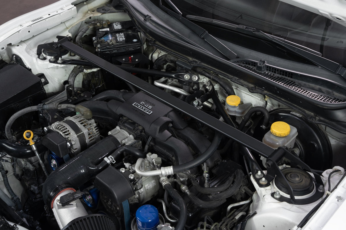 HPS Performance Front Strut Bar 2013-2016 Scion FRS ZN6, Black, 42-121WB