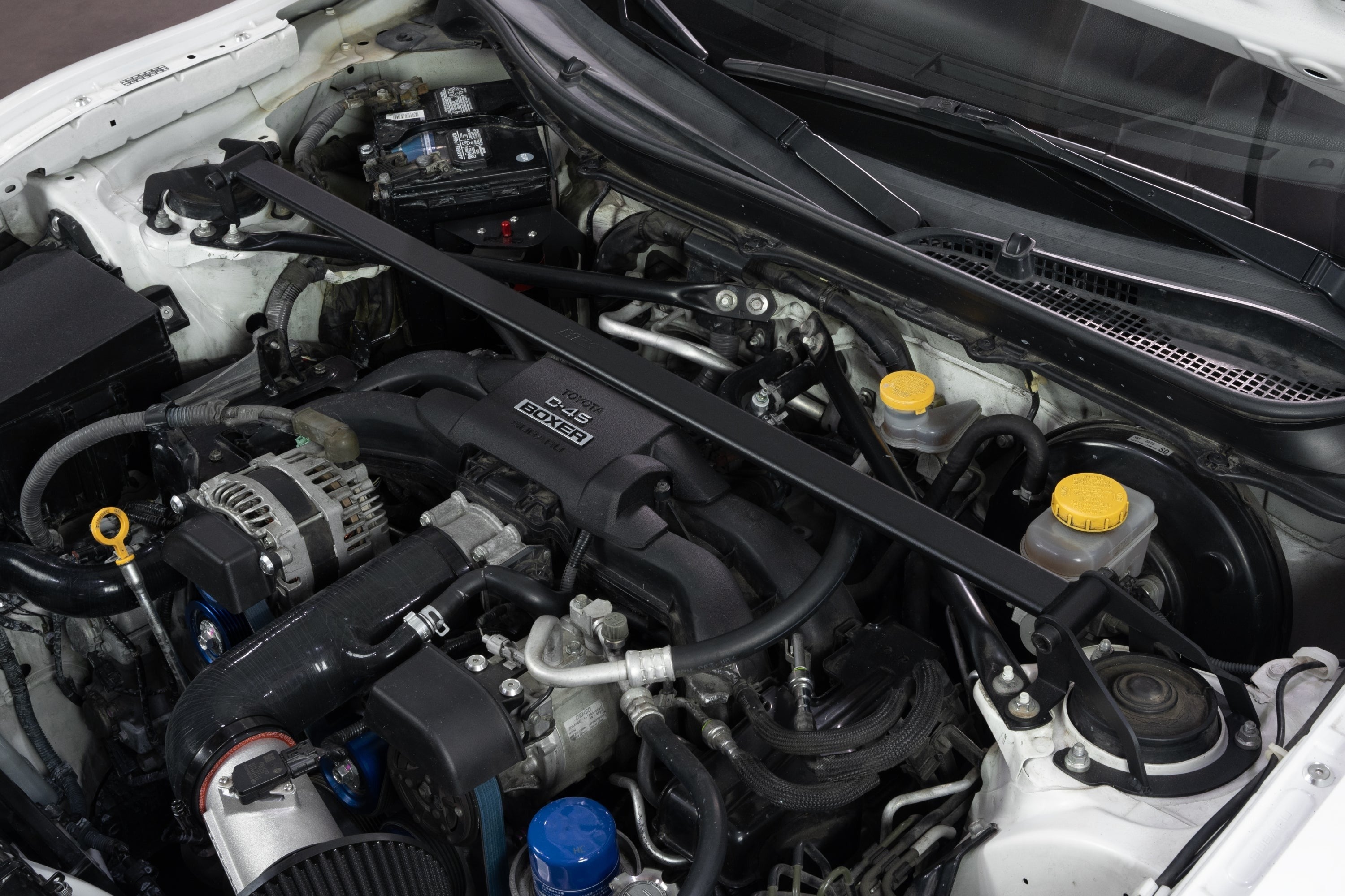 HPS Performance Front Strut Bar 2013-2025 Subaru BRZ ZC6 ZD8, Black, 42-121WB
