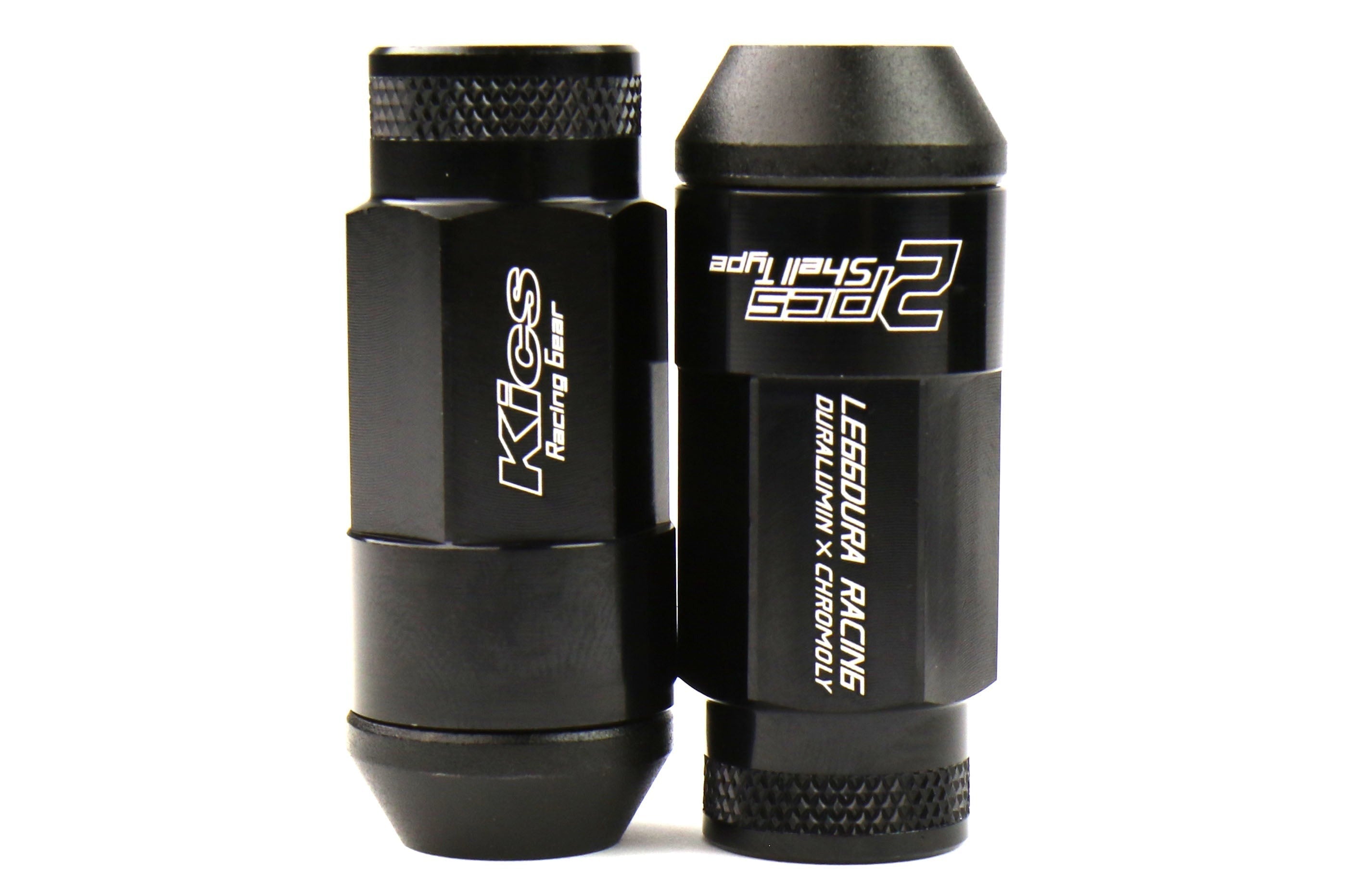 Project Kics Leggdura Racing Shell Type Lug Nut Set 53mm Open-End Look 12X1.25 Black - Universal