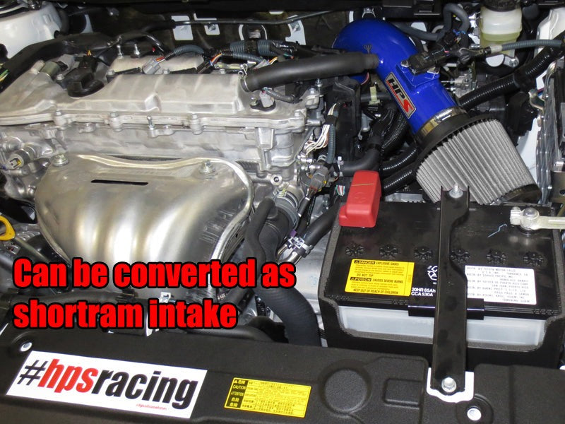 HPS Performance Cold Air Intake Kit 2011-2016 Scion tC 2.5L, Converts to Shortram, Blue