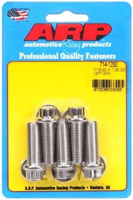 ARP 7/16in -20 x 1.250 12pt SS Bolts (Set of 5)