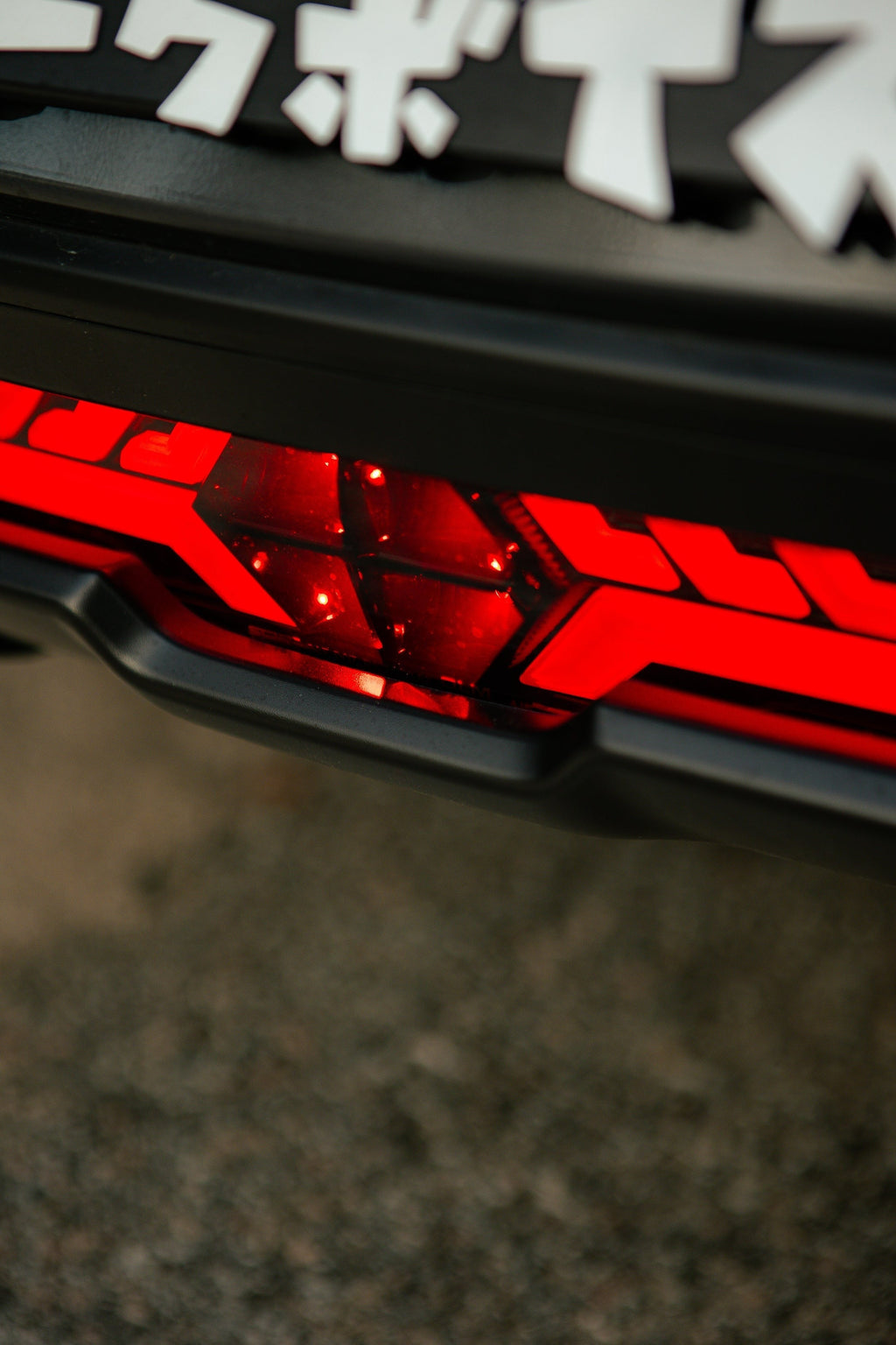 OLM V2 F1 Rear Fog Light (Smoke Lens, Black Base, Red Bar) - 2022 BRZ / GR86
