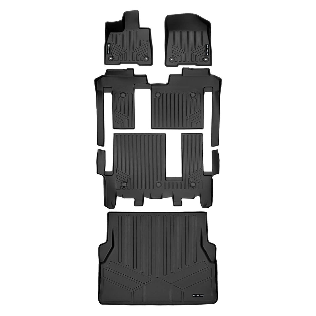 SMARTLINER Custom Fit Floor Liners For 2021-2026 Toyota Sienna with 2nd Row Bench Seat