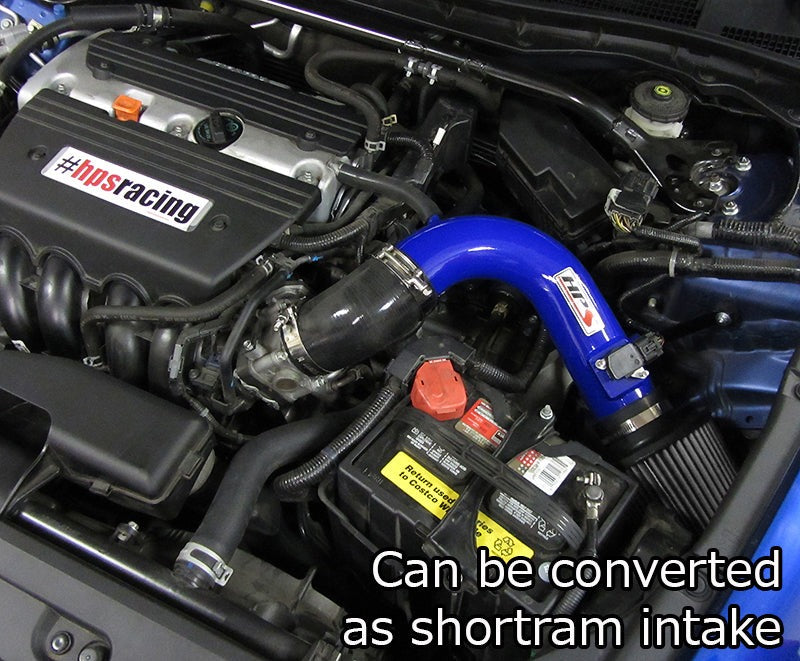 HPS Cold Air Intake Kit 2008-2012 Honda Accord 2.4L, Converts to Shortram, 837-105