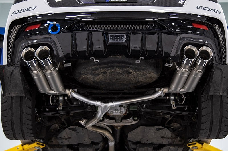 CP-E Austenite Axle Back Quad Mufflers 4in Titan Tips - 2015-2021 Subaru WRX / STI
