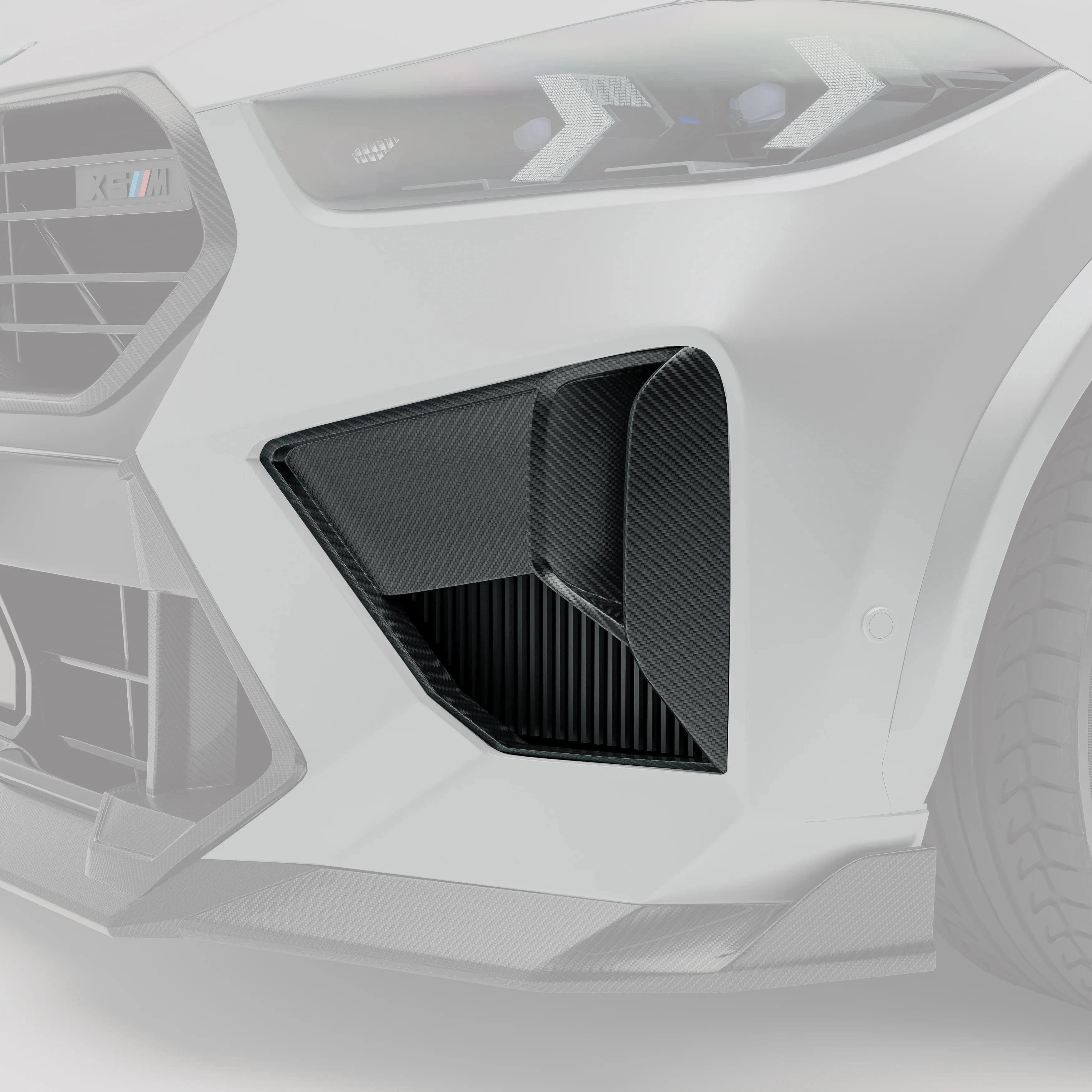 Revozport Carbon Fiber Front Bumper Vents for BMW X5M F95 X6M F96 LCI (2023+)